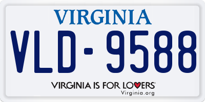 VA license plate VLD9588