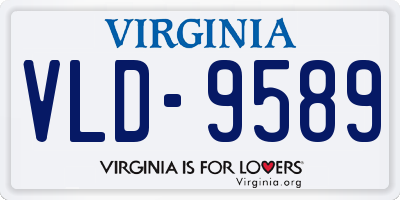 VA license plate VLD9589