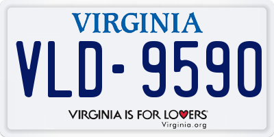 VA license plate VLD9590
