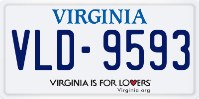 VA license plate VLD9593