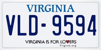 VA license plate VLD9594