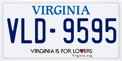 VA license plate VLD9595
