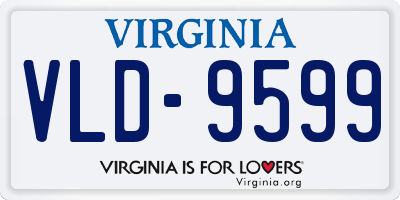 VA license plate VLD9599