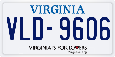 VA license plate VLD9606