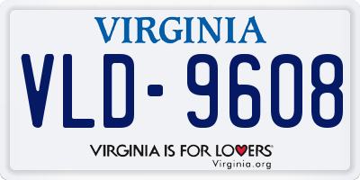 VA license plate VLD9608