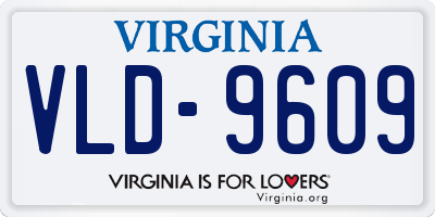 VA license plate VLD9609