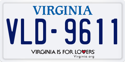 VA license plate VLD9611