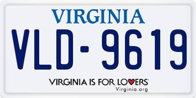 VA license plate VLD9619