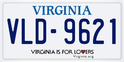 VA license plate VLD9621
