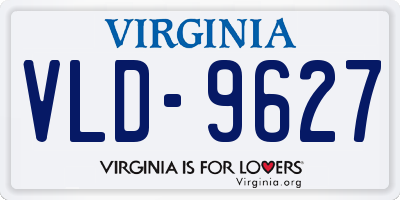 VA license plate VLD9627