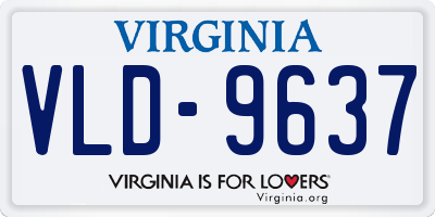 VA license plate VLD9637