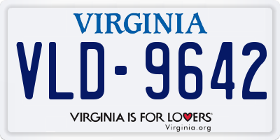 VA license plate VLD9642