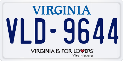 VA license plate VLD9644