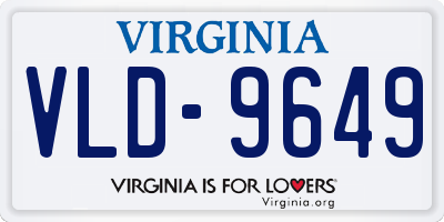 VA license plate VLD9649