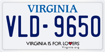 VA license plate VLD9650