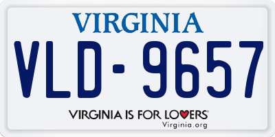 VA license plate VLD9657