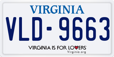 VA license plate VLD9663