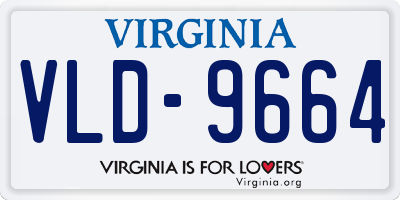 VA license plate VLD9664