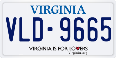 VA license plate VLD9665