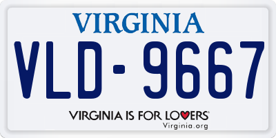 VA license plate VLD9667