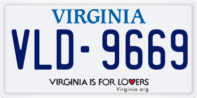 VA license plate VLD9669