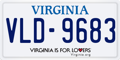VA license plate VLD9683