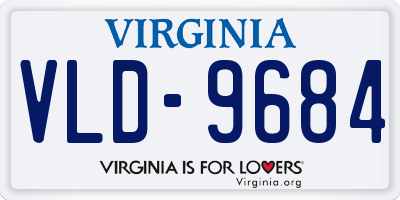 VA license plate VLD9684