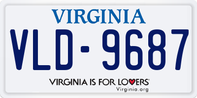 VA license plate VLD9687