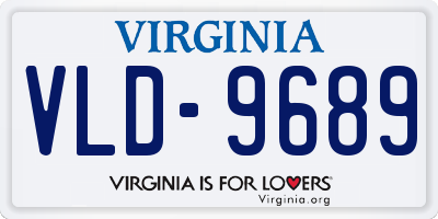 VA license plate VLD9689