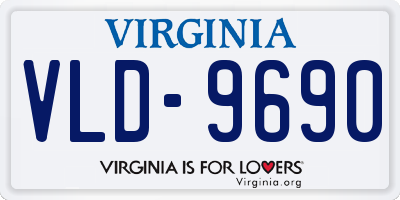 VA license plate VLD9690