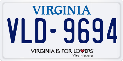 VA license plate VLD9694