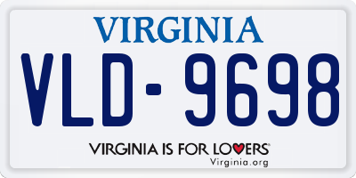 VA license plate VLD9698