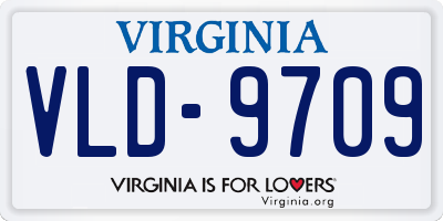 VA license plate VLD9709