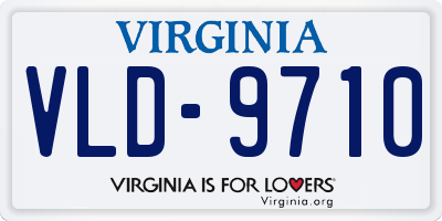 VA license plate VLD9710