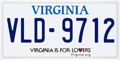 VA license plate VLD9712