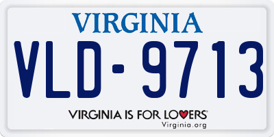 VA license plate VLD9713