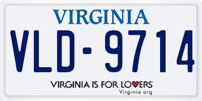 VA license plate VLD9714