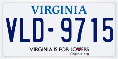 VA license plate VLD9715
