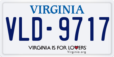 VA license plate VLD9717