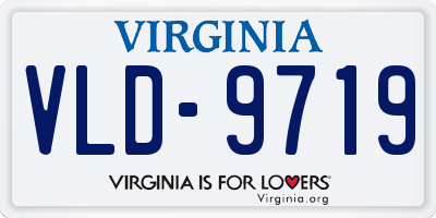 VA license plate VLD9719