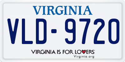 VA license plate VLD9720