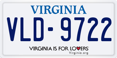 VA license plate VLD9722