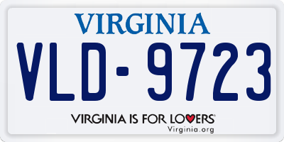 VA license plate VLD9723