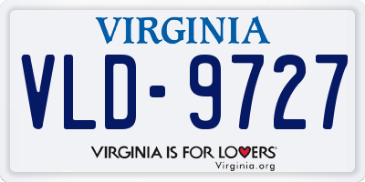 VA license plate VLD9727