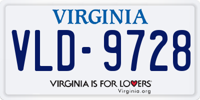 VA license plate VLD9728