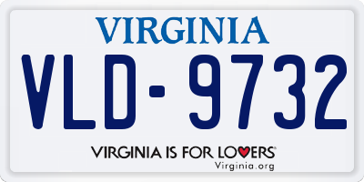 VA license plate VLD9732