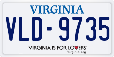 VA license plate VLD9735