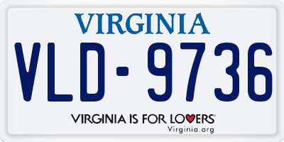 VA license plate VLD9736