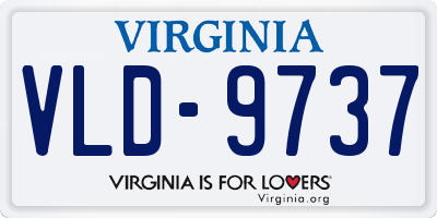VA license plate VLD9737