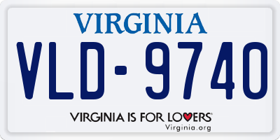 VA license plate VLD9740